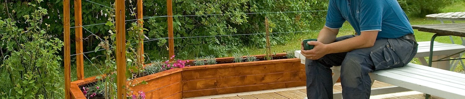 Blomstrende læhegn Blomstrende læhegn til terrassen